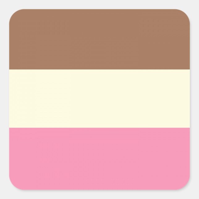 Neapolitan Ice Cream Square Sticker (Front)