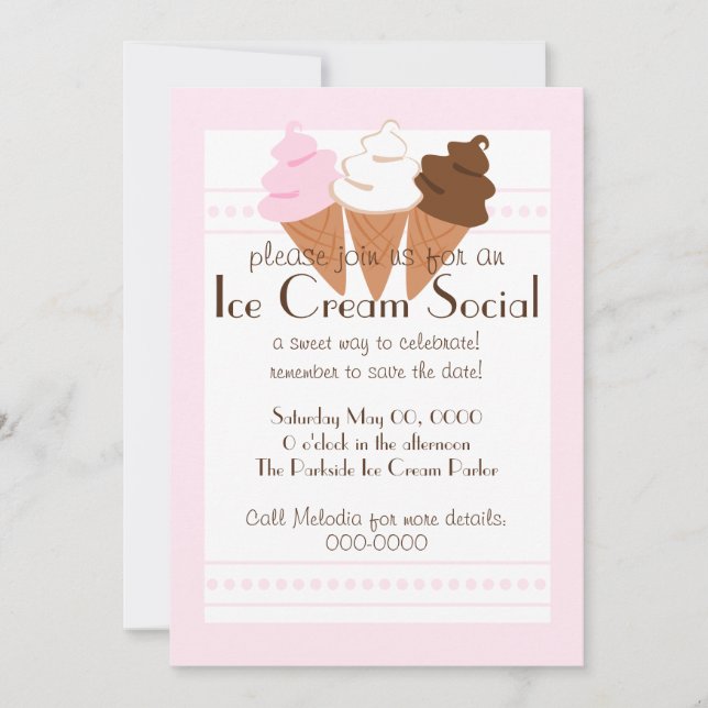 Neapolitan Ice Cream Tro Save The Date (Front)