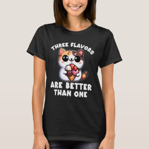Neapolitan Ice Cream Women chocolate vanilla straw T-Shirt