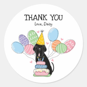 Neapolitan Mastiff Birthday Favour Tags Sticker