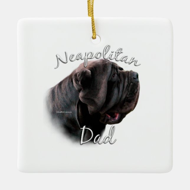 Neapolitan Mastiff Dad 2 Ceramic Ornament (Front)