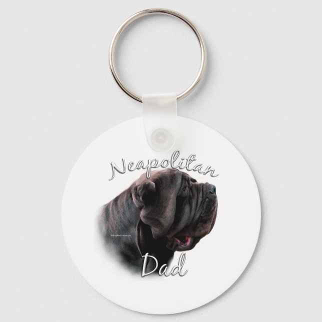 Neapolitan Mastiff Dad 2 Key Ring (Front)