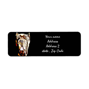 Neapolitan Mastiff dog Return Address Label