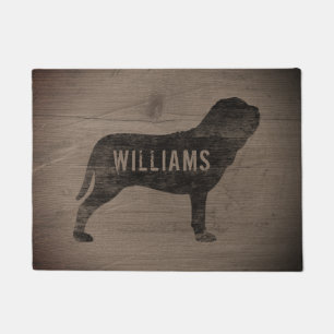 Neapolitan Mastiff Dog Silhouette Neo Custom Doormat