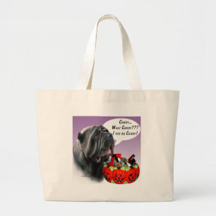 Neapolitan Mastiff Halloween Candy Large Tote Bag
