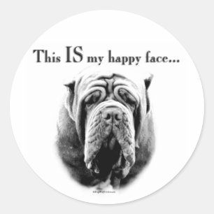 Neapolitan Mastiff Happy Face Sticker