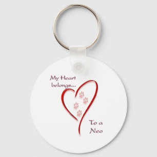 Neapolitan Mastiff Heart Belongs Key Ring