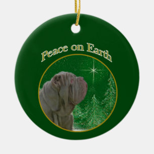 Neapolitan Mastiff Peace Ceramic Ornament