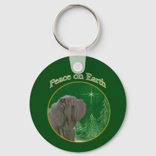 Neapolitan Mastiff Peace Key Ring