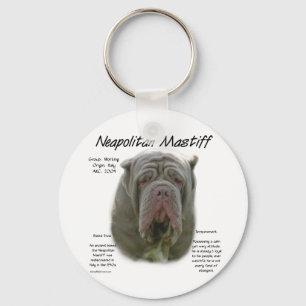 Neapolitan Mastiff (tawny) History Design Key Ring