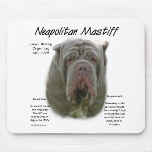 Neapolitan Mastiff (tawny) History Design Mouse Pad