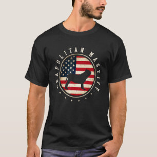 Neapolitan Mastiff Usa Flag 4th July Dog Mum Dad T-Shirt