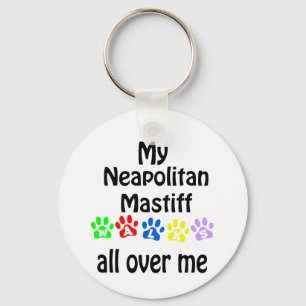 Neapolitan Mastiff Walks Design Key Ring