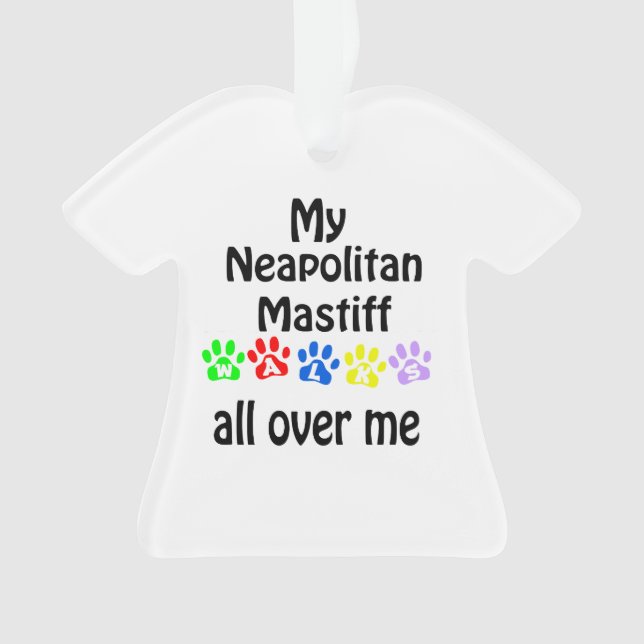 Neapolitan Mastiff Walks Design Ornament (Front)