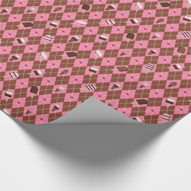 Neapolitan Stickers Argyle-GIFT WRAPPING PAPER (Corner)