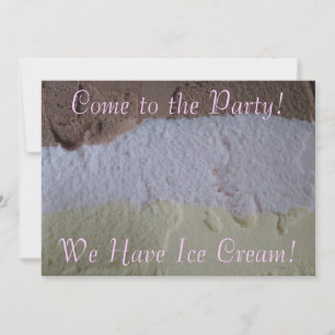 Neapolitan "We Have Ice Cream" Party Invite