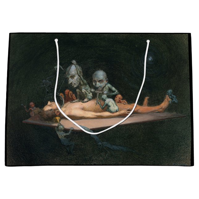 Near Death Experience Seeing Evil Demonic Spirits Large Gift Bag (Front)
