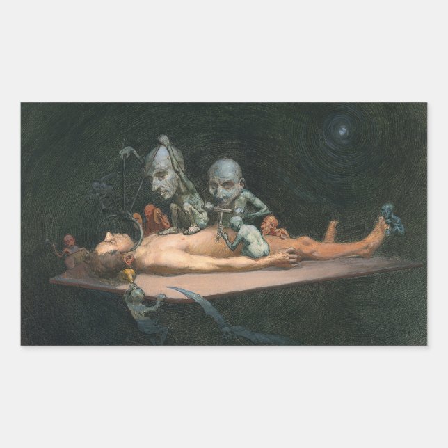 Near Death Experience Seeing Evil Demonic Spirits Rectangular Sticker (Front)