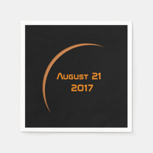 Near Maximum August 21, 2017 Partial Solar Eclipse Napkin