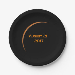 Near Maximum August 21, 2017 Partial Solar Eclipse Paper Plate
