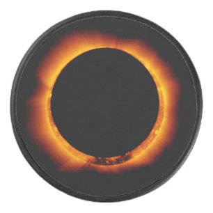 Near Total Solar Eclipse Hockey Puck