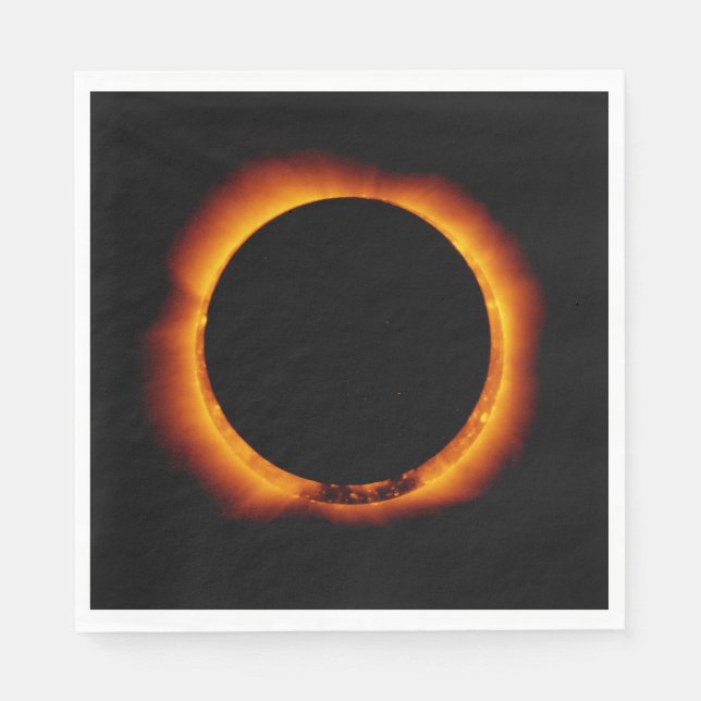 Near Total Solar Eclipse Napkin (Front)