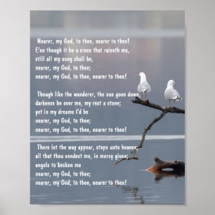 Nearer my God to Thee Church Christian Hymn Poster