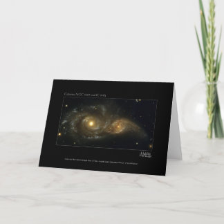 Nearly Colliding Galaxies Hubble Telescope Card