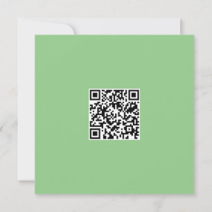 Neat Green Monochrome Modern Vibe QR Code Card
