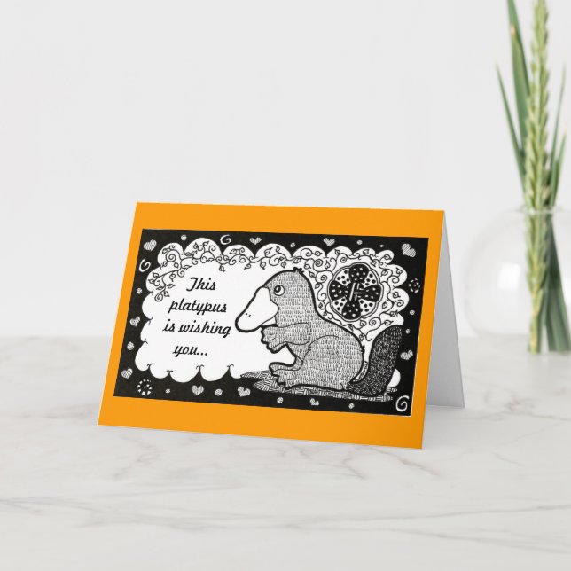Neat-o Platypus birthday card (Front)