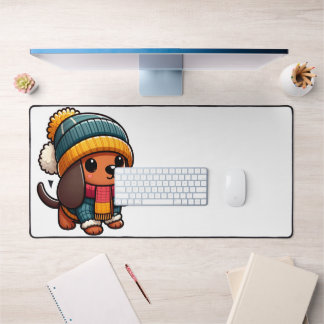 Neat Simple Sticker Emoji cute pretty animal compa Desk Mat