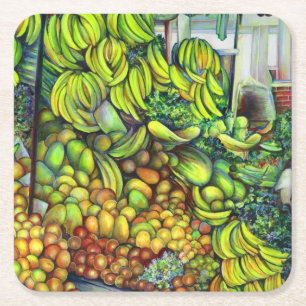 Neat, Sweet and in the Side Pocket, Mexico Square Paper Coaster