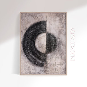 Neatral earthy abstract wabi sabi japandi wall art