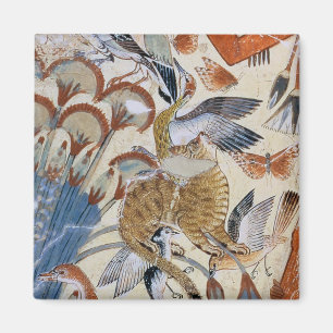 Nebamun hunting in the marshes with his wife magnet