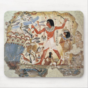 Nebamun hunting in the marshes with his wife mouse pad
