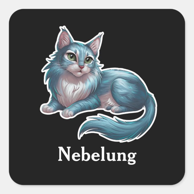 Nebelung Square Sticker (Front)