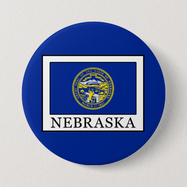Nebraska 7.5 Cm Round Badge (Front)