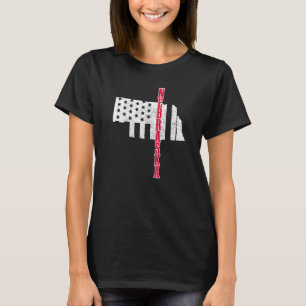 Nebraska American Flag Map Pride Patriotic 4th Of T-Shirt