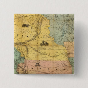 Nebraska and Kansas 2 15 Cm Square Badge