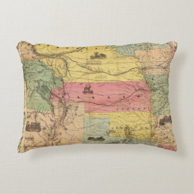 Nebraska and Kansas 2 Decorative Cushion (Front)