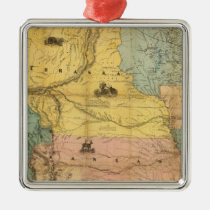 Nebraska and Kansas 2 Metal Tree Decoration