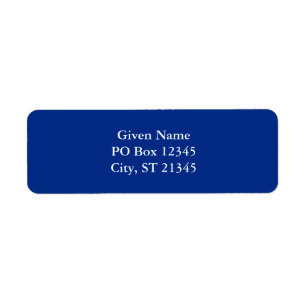 Nebraska Blue Return Address Label