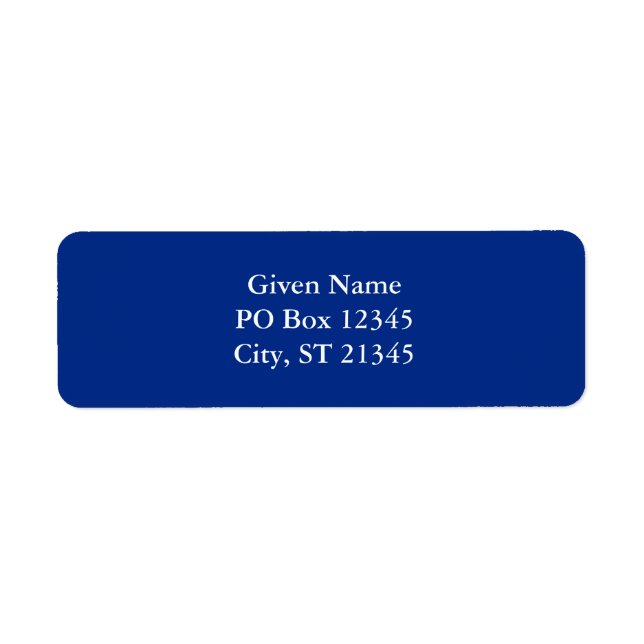 Nebraska Blue Return Address Label (Front)