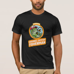 NEBRASKA CHANNEL CATFISH FISHERMAN T-Shirt