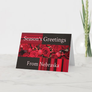Nebraska Christmas Card, state specific Holiday Card