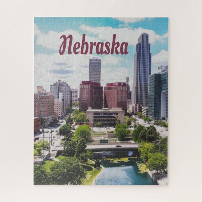 Nebraska City Skyline Omaha Jigsaw Puzzle (Vertical)