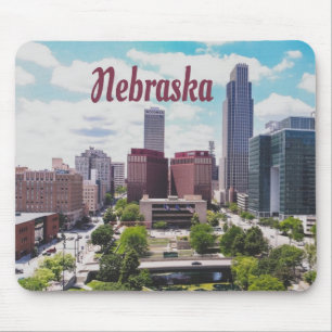 Nebraska City Skyline Omaha Mouse Pad