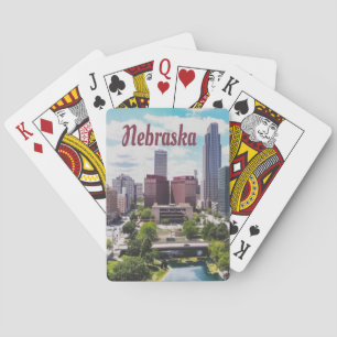Nebraska City Skyline Omaha Playing Cards