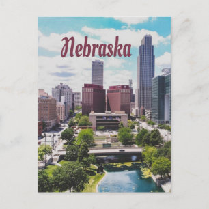 Nebraska City Skyline Omaha Postcard