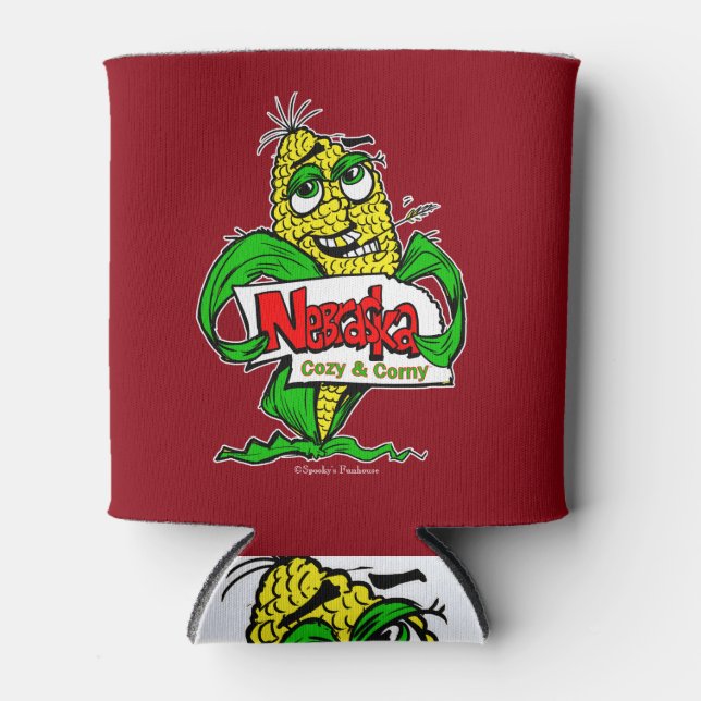 Nebraska corn cob can cosy can cooler (Front)